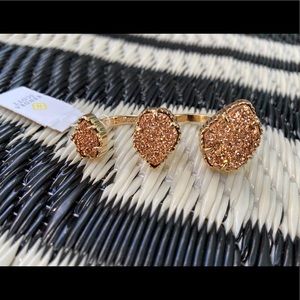 NWT Kendra Scott Naomi Rose Gold Double Ring